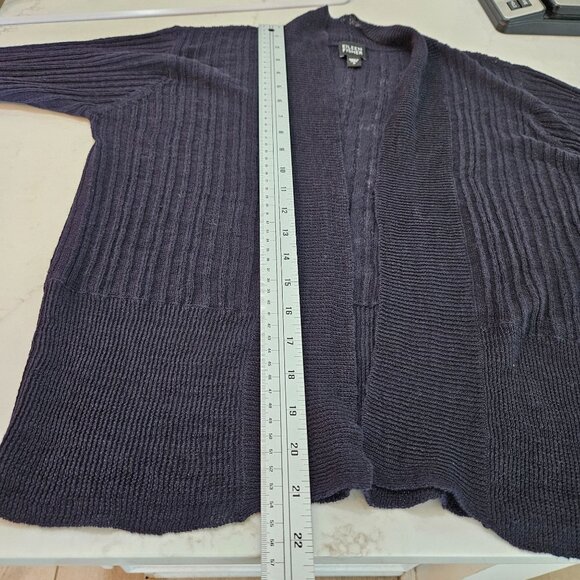 Eileen Fisher Sweater Cardigan Size Small Navy Blue Lightweight Open Front - Picture 6 of 8